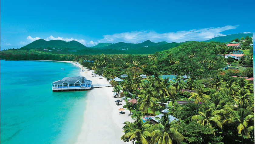 St Lucia Hotels - Sandals Halcyon Beach St. Lucia | letsgo2